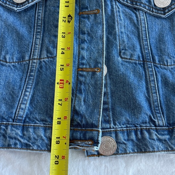 Frame Sea Level Ruched Sleeve Denim  Jean Jacket - Picture 8 of 10